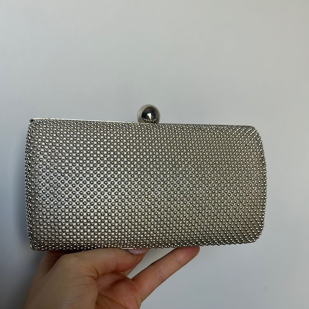 Elegant Silver Clutch Bag